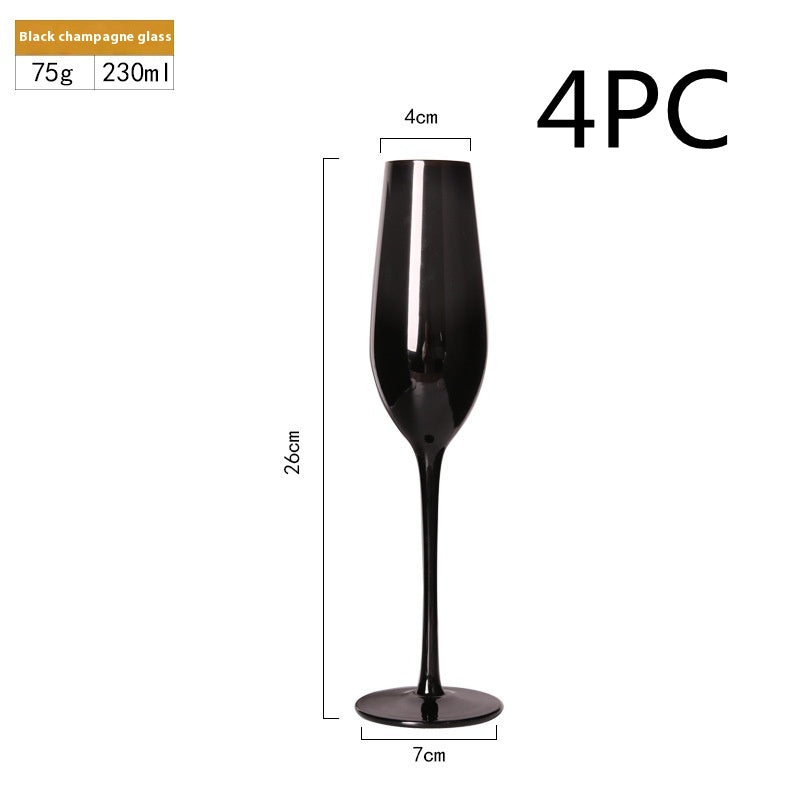 Household Black Crystal Glasses
