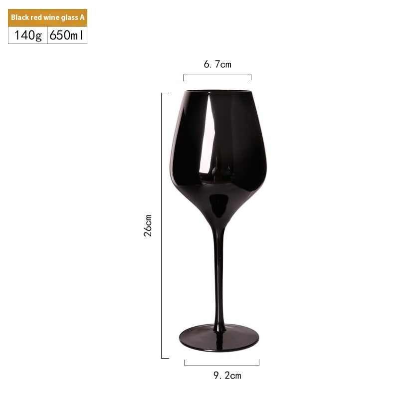 Household Black Crystal Glasses