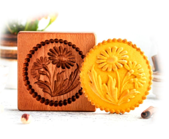 Christmas Cookie Cutter-Provance Rose Cookie Stamp