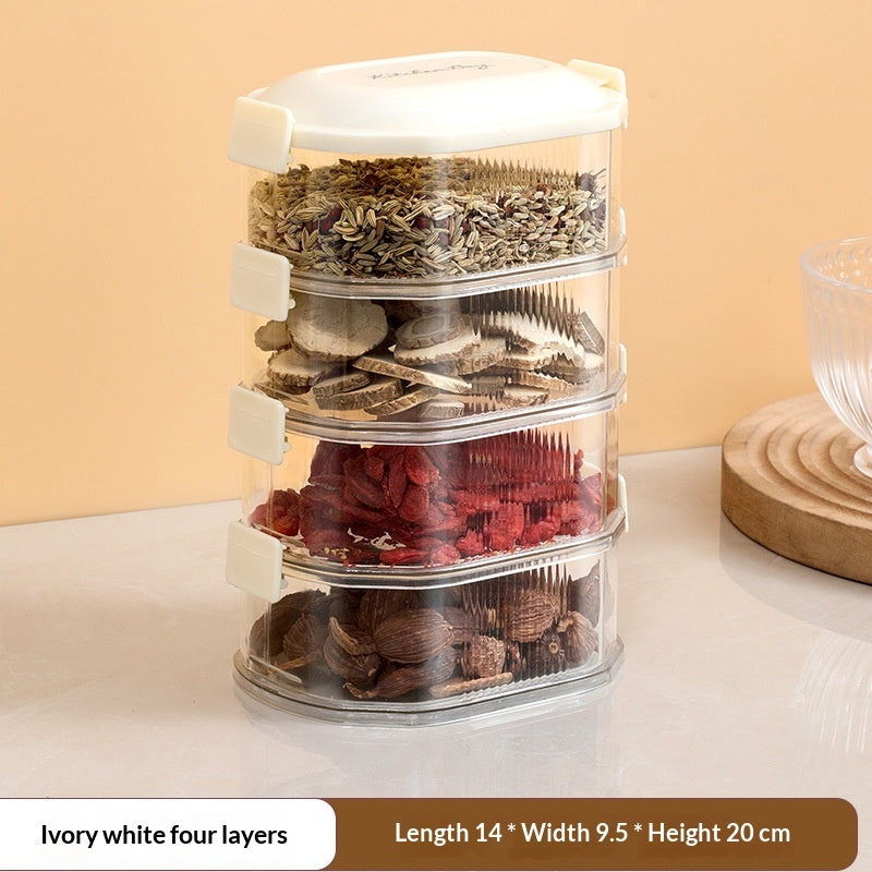 Spice Storage Box Household Kitchen Spice Jar Dry Material Sealed Jar