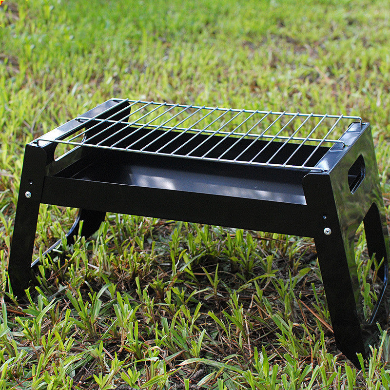 Folding Outdoor Barbecue Grill Iron
