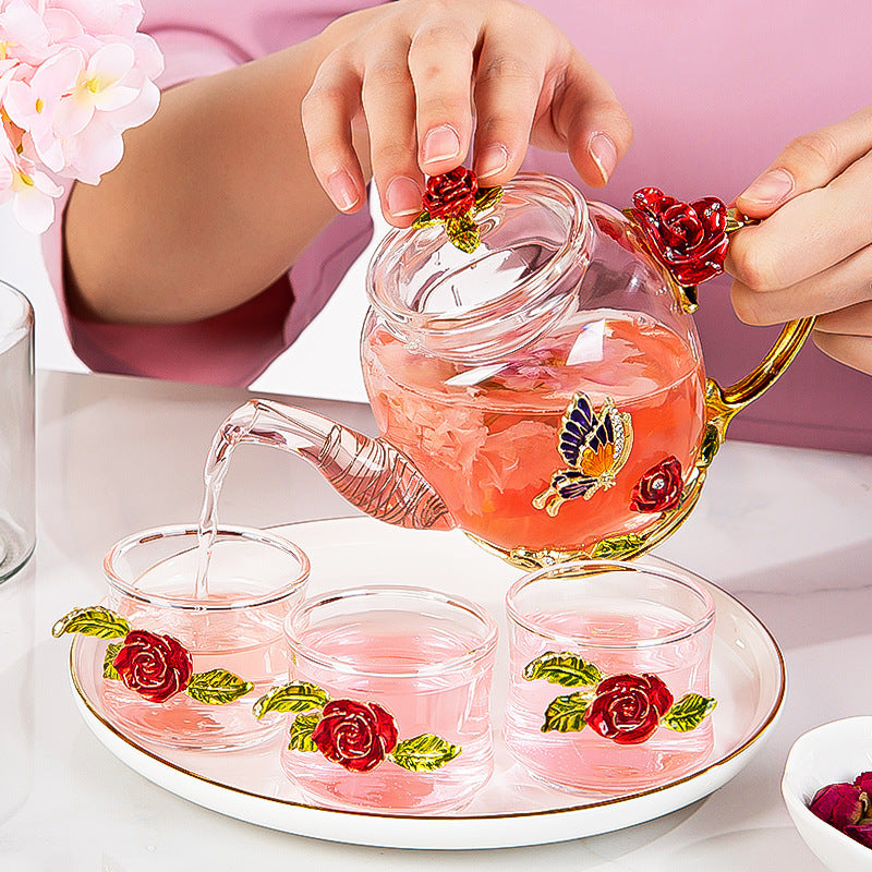 Heat-resistant Glass Teapot Simple Tea Set
