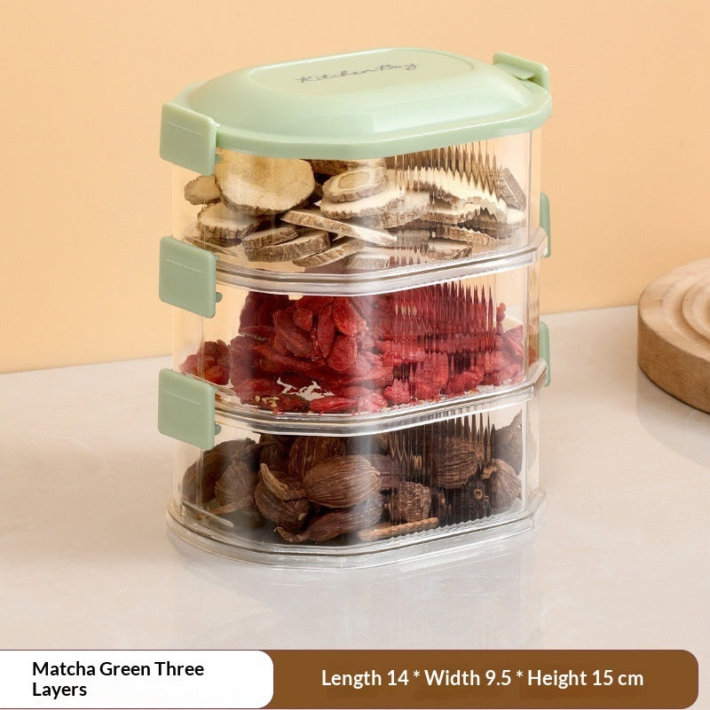 Spice Storage Box Household Kitchen Spice Jar Dry Material Sealed Jar