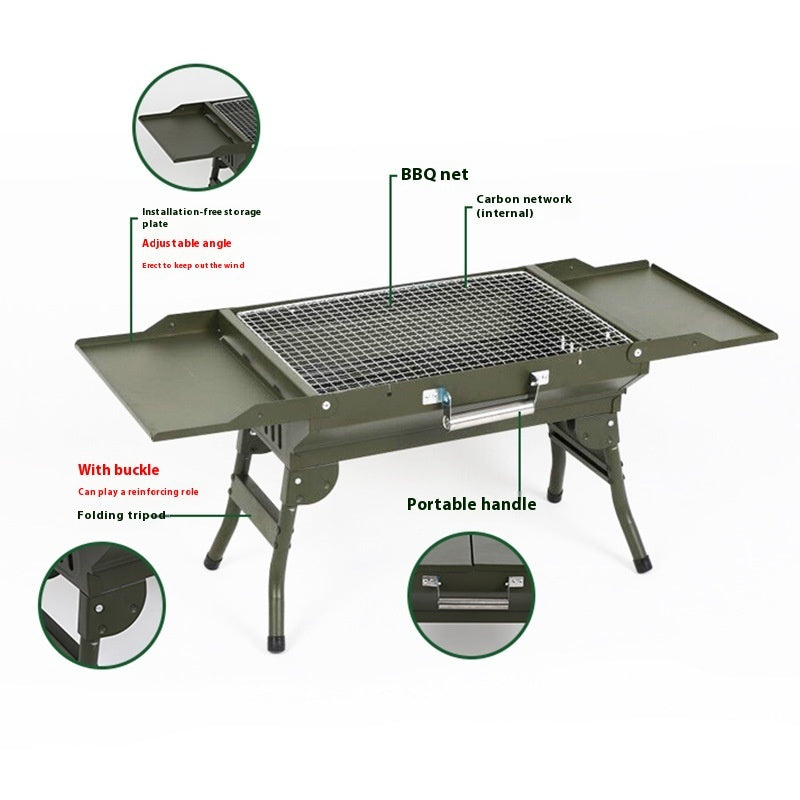 Installation-free Integrated Portable Barbecue Grill