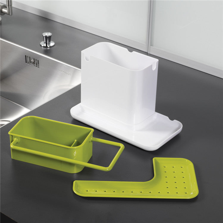 Kitchen cleaning supplies drain storage rack