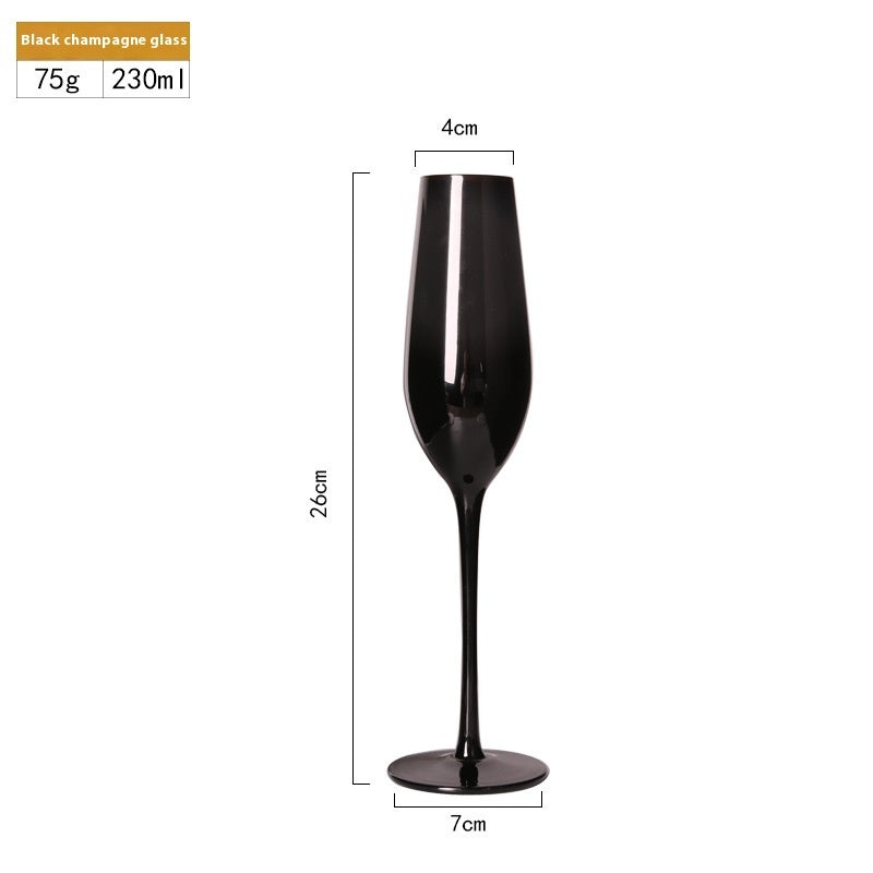 Household Black Crystal Glasses
