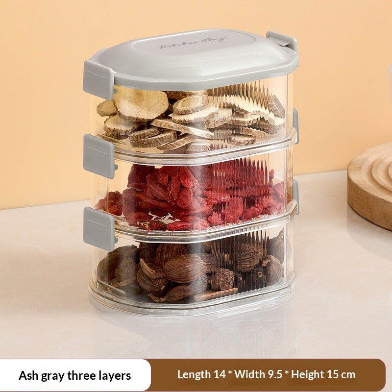 Spice Storage Box Household Kitchen Spice Jar Dry Material Sealed Jar