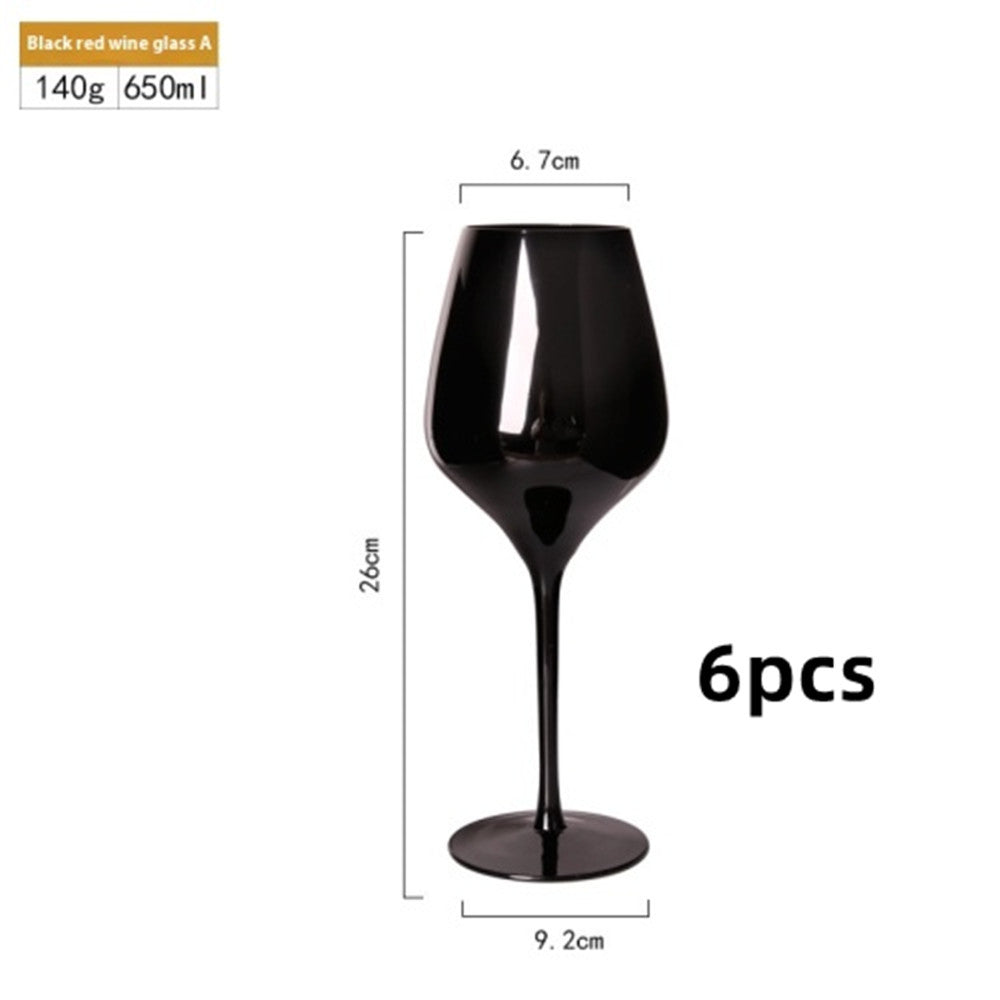 Household Black Crystal Glasses