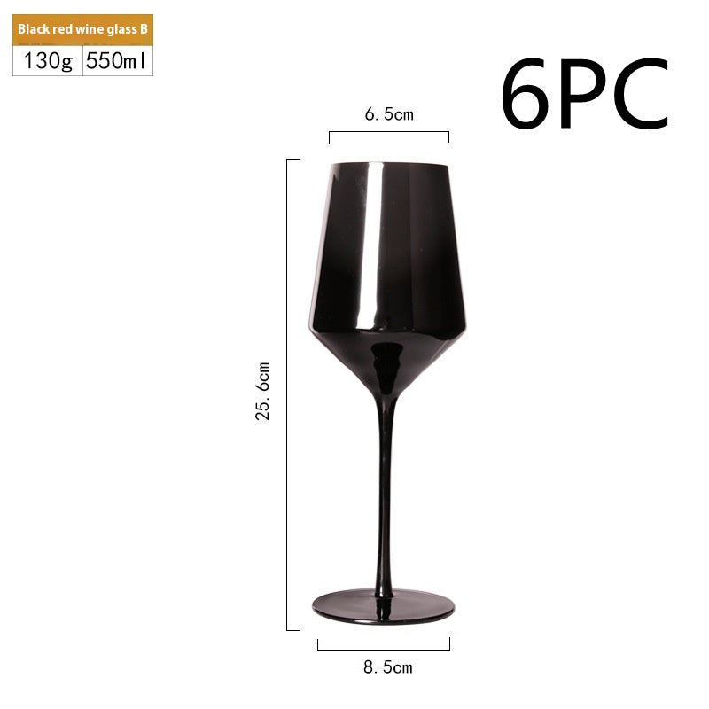 Household Black Crystal Glasses