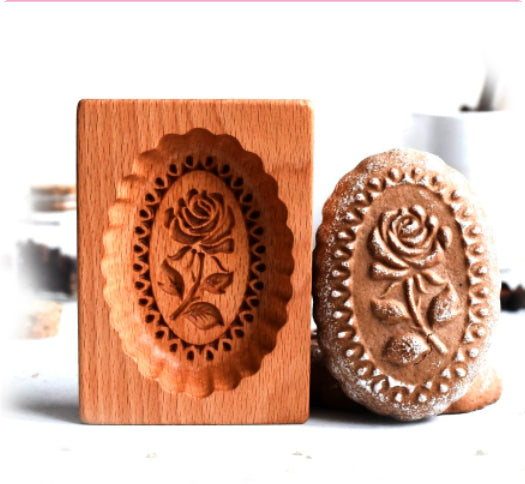 Christmas Cookie Cutter-Provance Rose Cookie Stamp