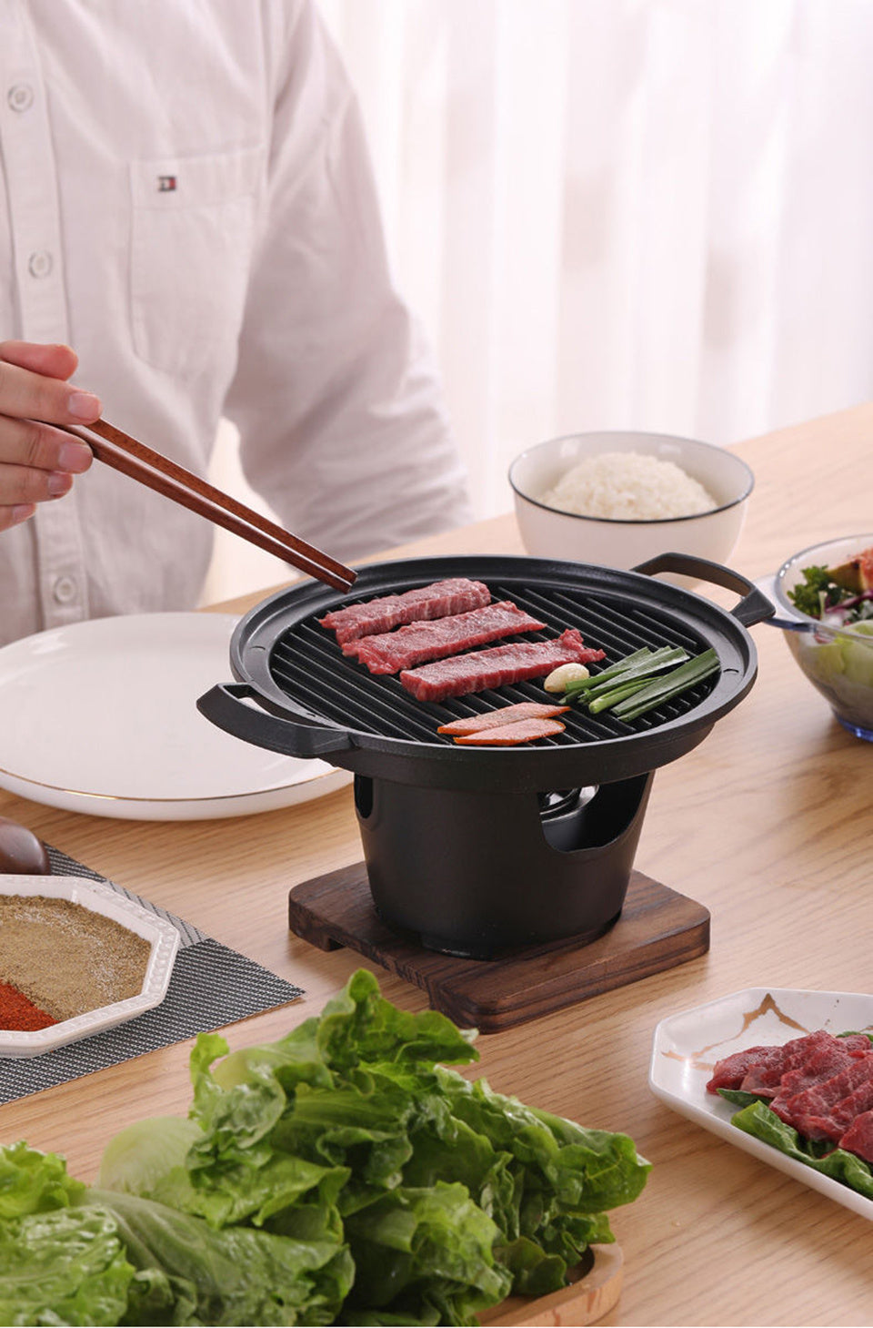 Mini BBQ Grill Alcohol Stove