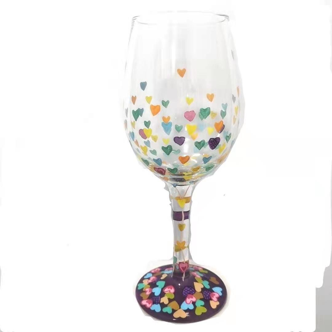 Hand-painted Crystal Wine Glasses