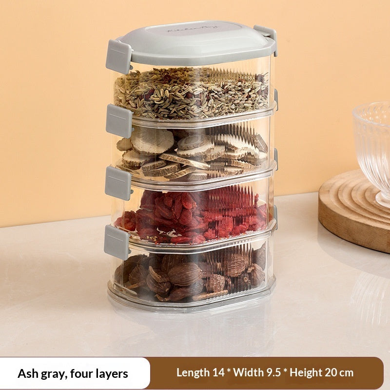 Spice Storage Box Household Kitchen Spice Jar Dry Material Sealed Jar