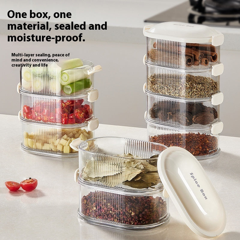 Spice Storage Box Household Kitchen Spice Jar Dry Material Sealed Jar