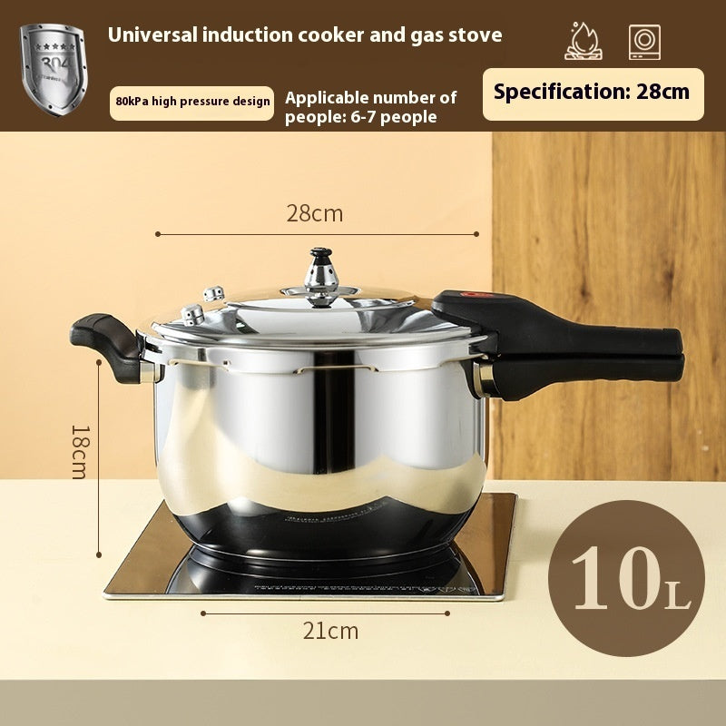 Household Double Bottom Universal Single Handle Multi-functional Large Capacity Stainless Steel Pressure Cooker