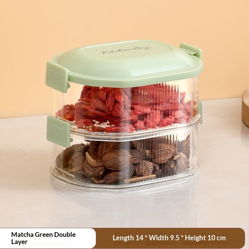 Spice Storage Box Household Kitchen Spice Jar Dry Material Sealed Jar