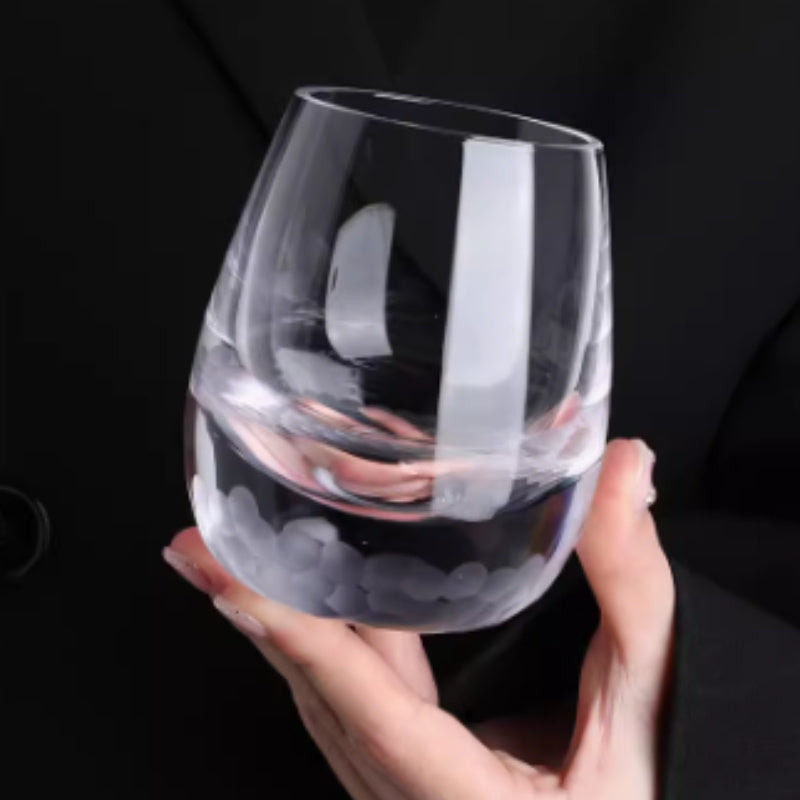 Hand Carved Wine Glass