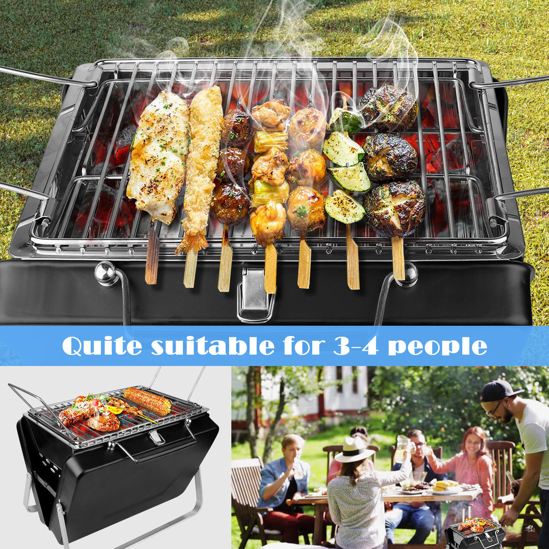 Mini Barbecue Grill Outdoor Folding Portable