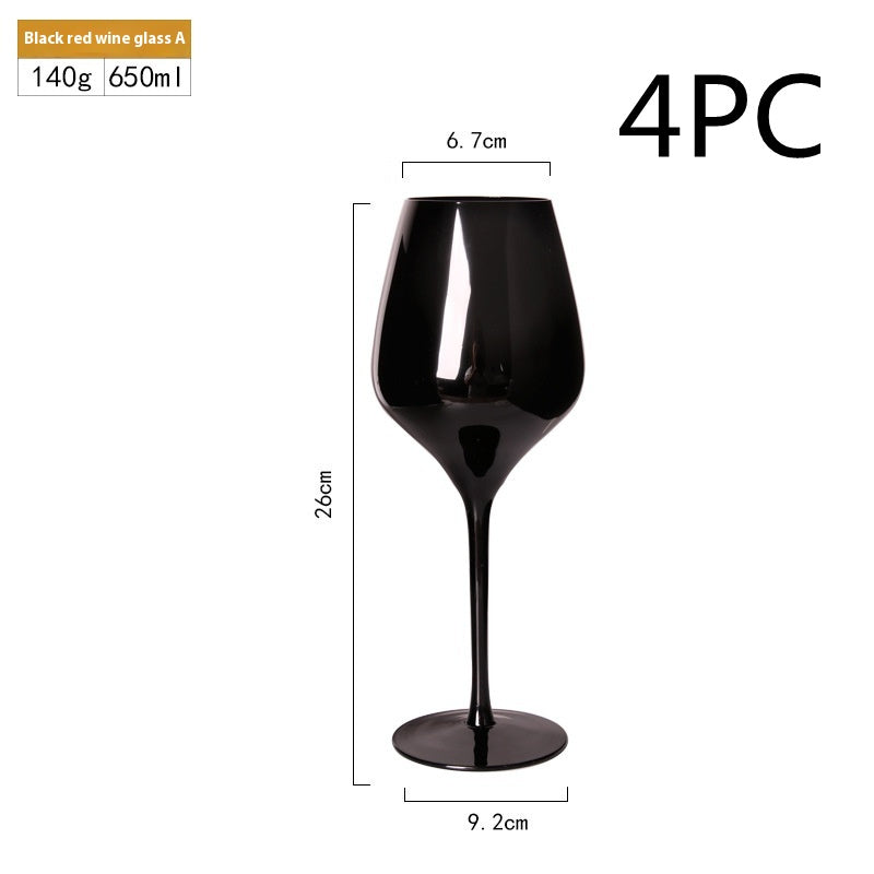 Household Black Crystal Glasses