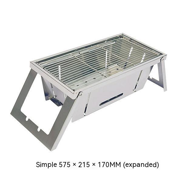 Outdoor Thickened Fold Stainless Steel Barbecue Grill