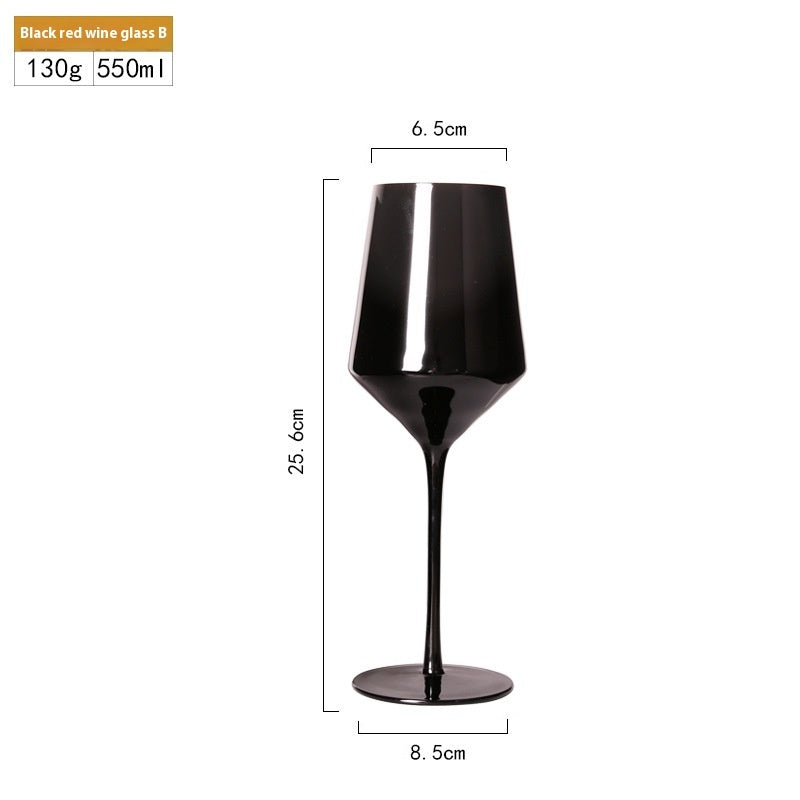 Household Black Crystal Glasses