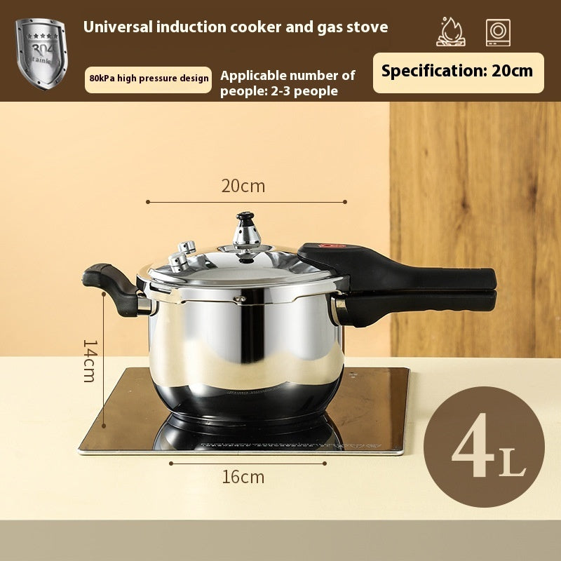 Household Double Bottom Universal Single Handle Multi-functional Large Capacity Stainless Steel Pressure Cooker