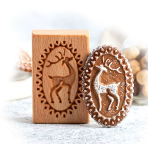 Christmas Cookie Cutter-Provance Rose Cookie Stamp