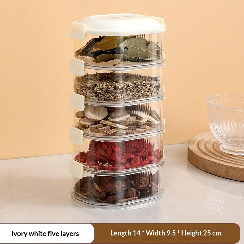 Spice Storage Box Household Kitchen Spice Jar Dry Material Sealed Jar