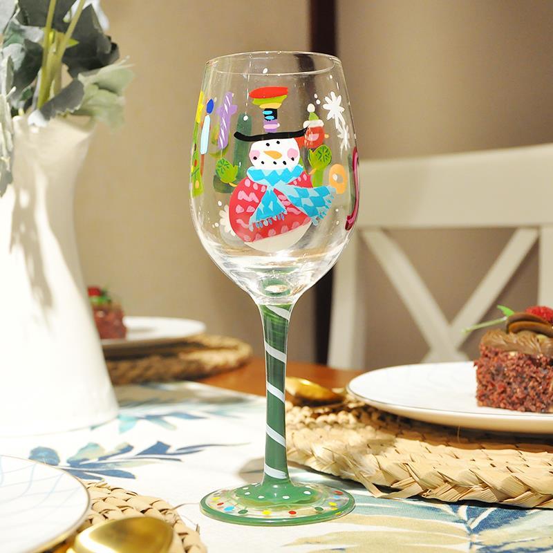 Hand-painted Crystal Wine Glasses