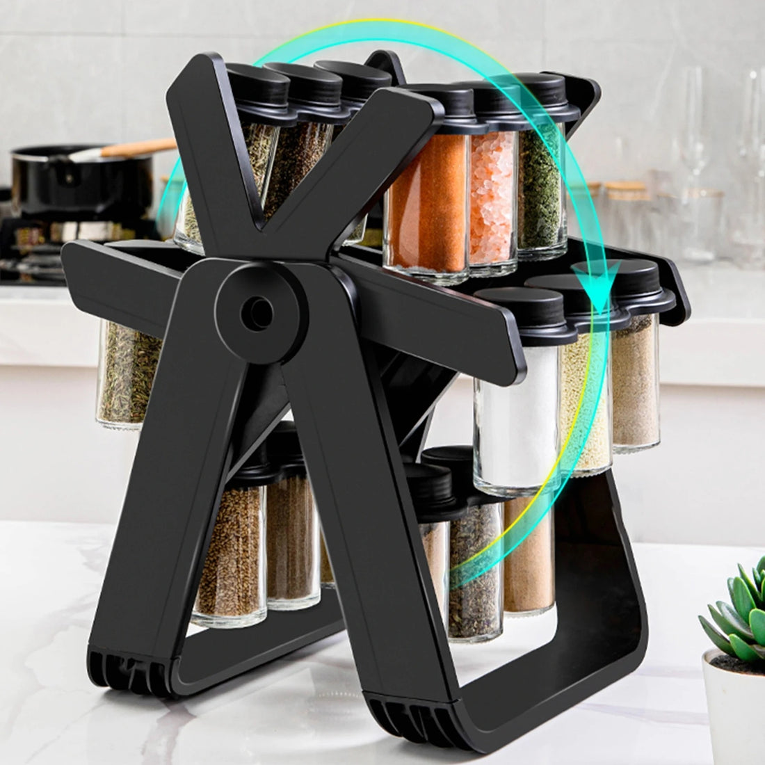 Rotating Ferris Wheel Seasoning Rack