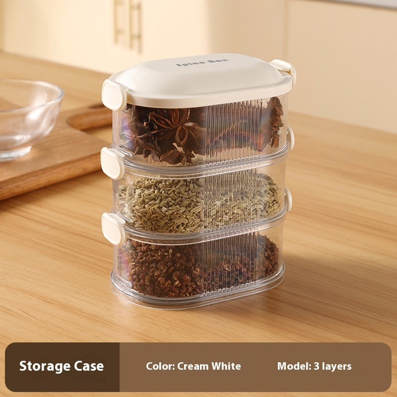 Spice Storage Box Household Kitchen Spice Jar Dry Material Sealed Jar