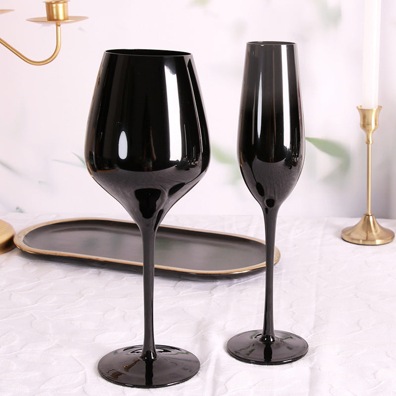 Household Black Crystal Glasses