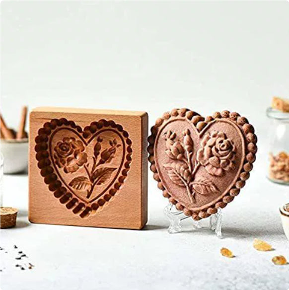 Christmas Cookie Cutter-Provance Rose Cookie Stamp