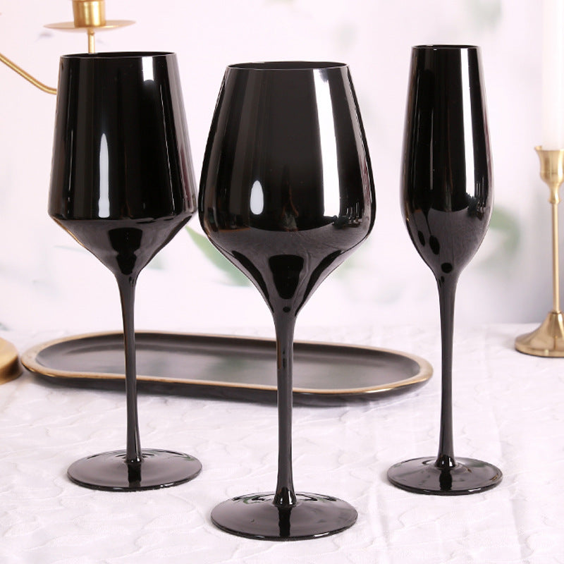 Household Black Crystal Glasses